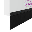 vidaXL Csavaros Ajtó Kefe Zár 12 pcs Fekete 100 cm Alumínium ötvözet