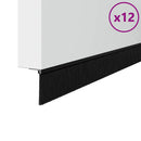 vidaXL Csavaros Ajtó Kefe Zár 12 pcs Fekete 100 cm Alumínium ötvözet