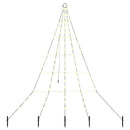 vidaXL LED Karácsonyfák talajráccsal Meleg fehér 182 cm Fém