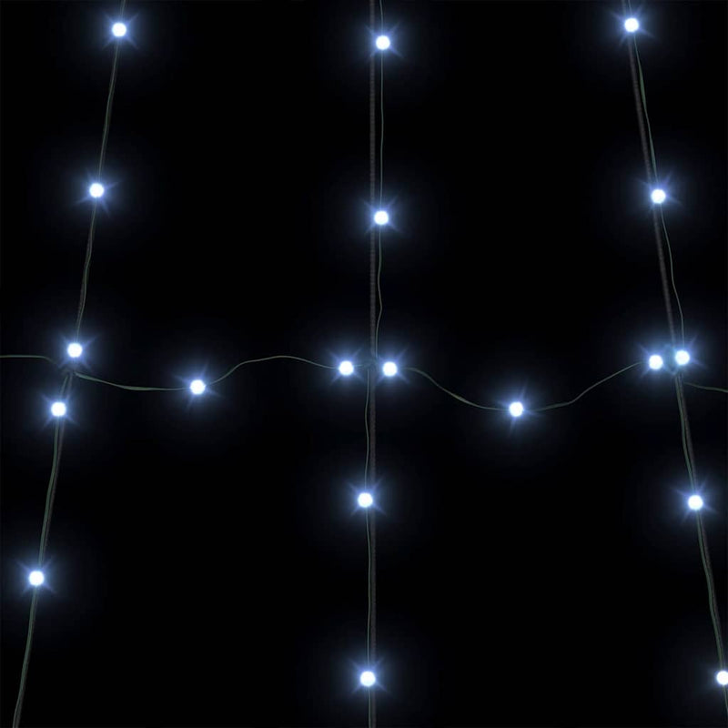 vidaXL LED Karácsonyfák talajráccsal Hideg fehér 180 cm Fém