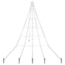 vidaXL LED Karácsonyfák talajráccsal Hideg fehér 180 cm Fém