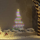 vidaXL LED Karácsonyfák talajráccsal 112 LED-del Sokszínű 180 cm Fém