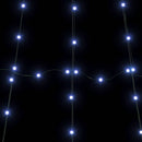 vidaXL LED Karácsonyfák talajráccsal 112 LED-del Kék 182 cm Fém