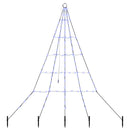 vidaXL LED Karácsonyfák talajráccsal 112 LED-del Kék 180 cm Fém