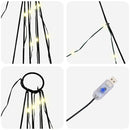 vidaXL LED Karácsonyfák talajráccsal Meleg fehér 306 cm Fém