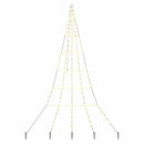 vidaXL LED Karácsonyfák talajráccsal Meleg fehér 306 cm Fém