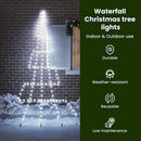 vidaXL LED Karácsonyfák talajráccsal Hideg fehér 306 cm Fém