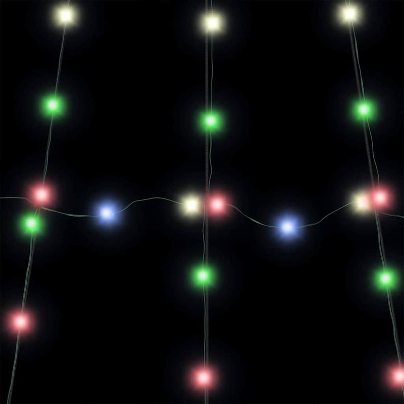 vidaXL LED Karácsonyfák talajráccsal 168 LED-del Sokszínű 300 cm Fém