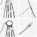 vidaXL LED Karácsonyfák talajráccsal Hideg fehér 511 cm Fém