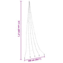 vidaXL LED Karácsonyfák talajráccsal Hideg fehér 511 cm Fém