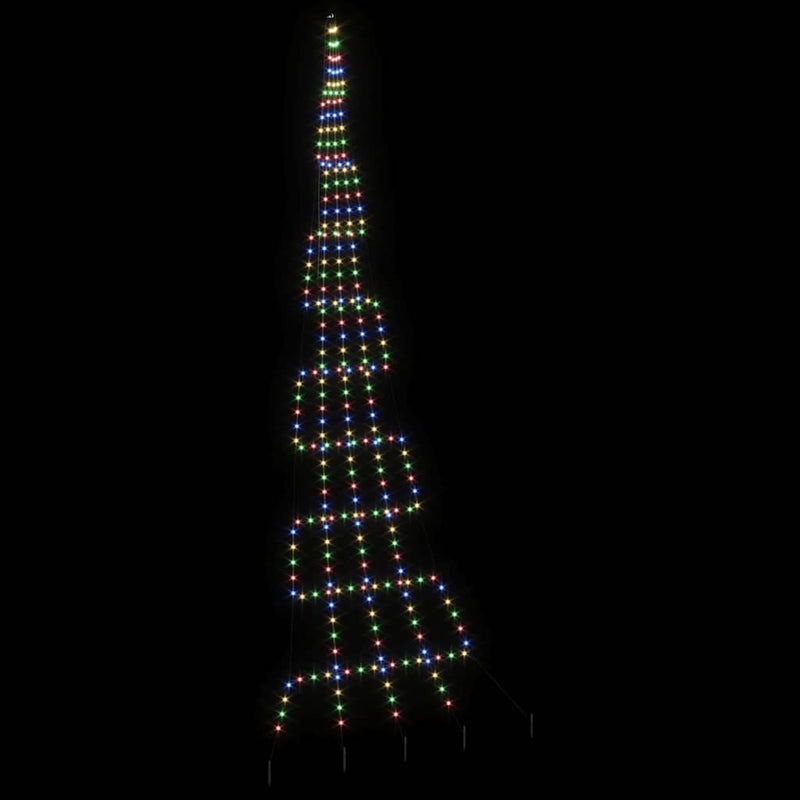 vidaXL LED Karácsonyi Fenyő 276 LED-del Sokszínű 511 cm Fém