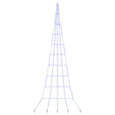 vidaXL LED Karácsonyfák talajráccsal 276 LED-del Kék 500 cm Fém