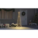 vidaXL LED Karácsonyfák talajráccsal Meleg fehér 250 cm Vas