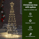vidaXL LED Karácsonyfák talajráccsal Meleg fehér 250 cm Vas