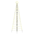 vidaXL LED Karácsonyfák talajráccsal Meleg fehér 250 cm Vas