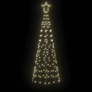 vidaXL LED Karácsonyfák talajráccsal Meleg fehér 250 cm Vas