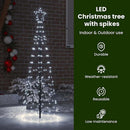 vidaXL LED Karácsonyfák talajráccsal Hideg fehér 250 cm Vas