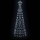 vidaXL LED Karácsonyi Fenyő 250 cm 390 LED Hideg fehér Acél