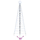 vidaXL LED Karácsonyi Fenyő 250 cm 390 LED Hideg fehér Acél