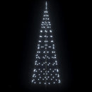 vidaXL LED Karácsonyfák talajráccsal Hideg fehér 250 cm Vas