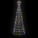 vidaXL LED Karácsonyfák talajráccsal 390 LED-del Sokszínű 250 cm Vas