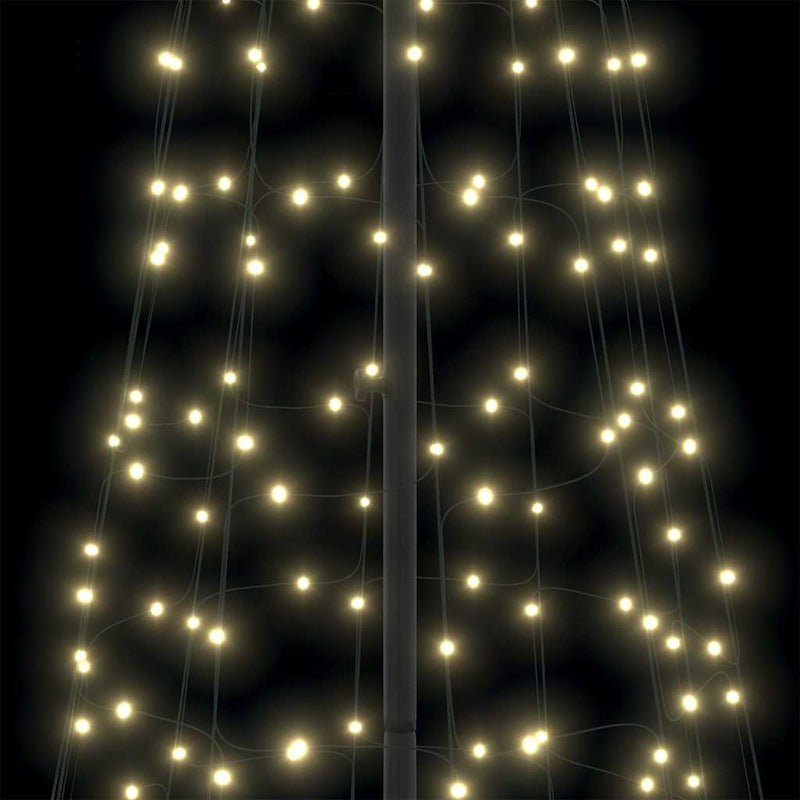 vidaXL LED Karácsonyfák talajráccsal Meleg fehér 400 cm Vas