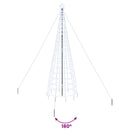 vidaXL LED Karácsonyi Fenyő EKENAS 400 cm 800 LED Hideg fehér Acél