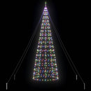 vidaXL LED Karácsonyfák talajráccsal 800 LED-del Sokszínű 400 cm Vas