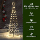 vidaXL LED Karácsonyi Fenyő 390 LED-del Meleg fehér 250 cm Vas