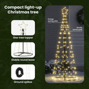 vidaXL LED Karácsonyi Fenyő 390 LED-del Meleg fehér 250 cm Vas