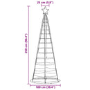 vidaXL LED Karácsonyi Fenyő 390 LED-del Meleg fehér 250 cm Vas