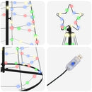 vidaXL LED Karácsonyi Fenyő 390 LED-del állvánnyal Sokszínű 250 cm Vas