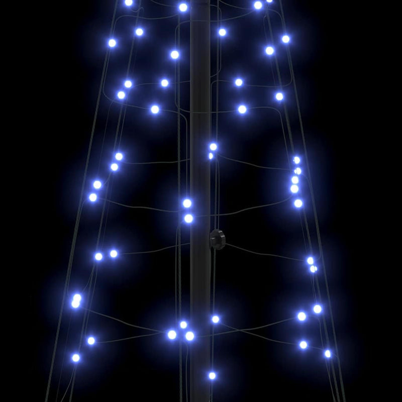 vidaXL LED Karácsonyi Fenyő 390 LED-del állvánnyal Kék 250 cm Vas