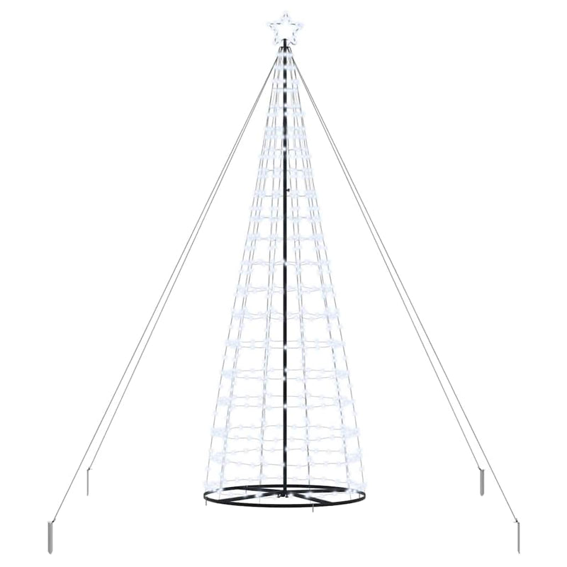 vidaXL LED Karácsonyi Fenyő 800 LED-del Hideg fehér 400 cm Vas