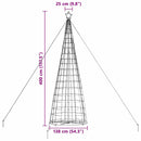 vidaXL LED Karácsonyi Fenyő 800 LED-del állvánnyal Kék 400 cm Vas
