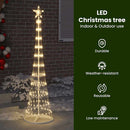 vidaXL LED Karácsonyi Fenyő Meleg fehér 51 x 51 x 190 cm Fém