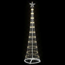 vidaXL LED Karácsonyi Fenyő Meleg fehér 51 x 51 x 190 cm Fém