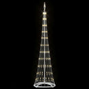 vidaXL LED Karácsonyi Fenyő Meleg fehér 51 x 51 x 190 cm Fém