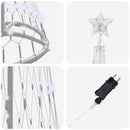 vidaXL LED Karácsonyi Fenyő Hideg fehér 51 x 51 x 190 cm Fém