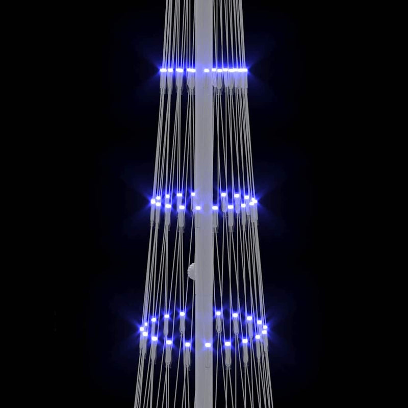 vidaXL LED Karácsonyi Fenyő 230 LED-del Kék 51 x 51 x 190 cm Fém