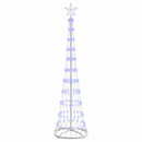 vidaXL LED Karácsonyi Fenyő 230 LED-del Kék 51 x 51 x 190 cm Fém