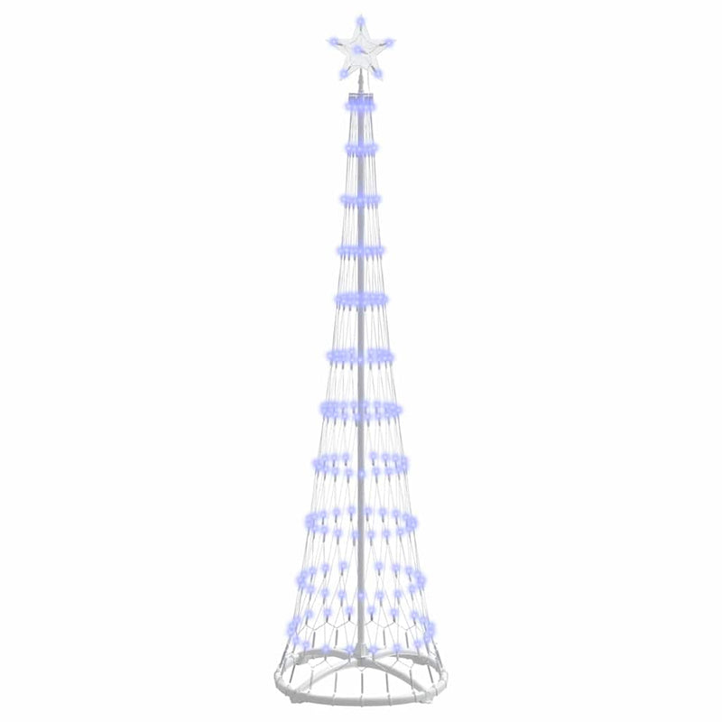 vidaXL LED Karácsonyi Fenyő 230 LED-del Kék 51 x 51 x 190 cm Fém