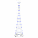 vidaXL LED Karácsonyi Fenyő 230 LED-del Kék 51 x 51 x 190 cm Fém