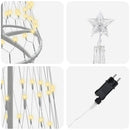 vidaXL LED Karácsonyi Fenyő Meleg fehér 70 x 70 x 250 cm Fém