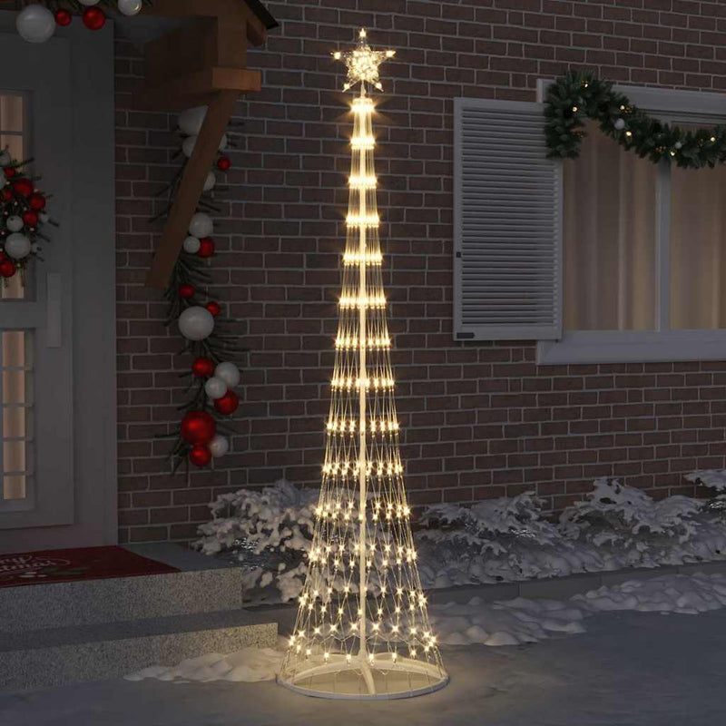 vidaXL LED Karácsonyi Fenyő Meleg fehér 70 x 70 x 250 cm Fém