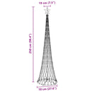 vidaXL LED Karácsonyi Fenyő Meleg fehér 70 x 70 x 250 cm Fém