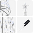 vidaXL LED Karácsonyi Fenyő Hideg fehér 70 x 70 x 250 cm Fém