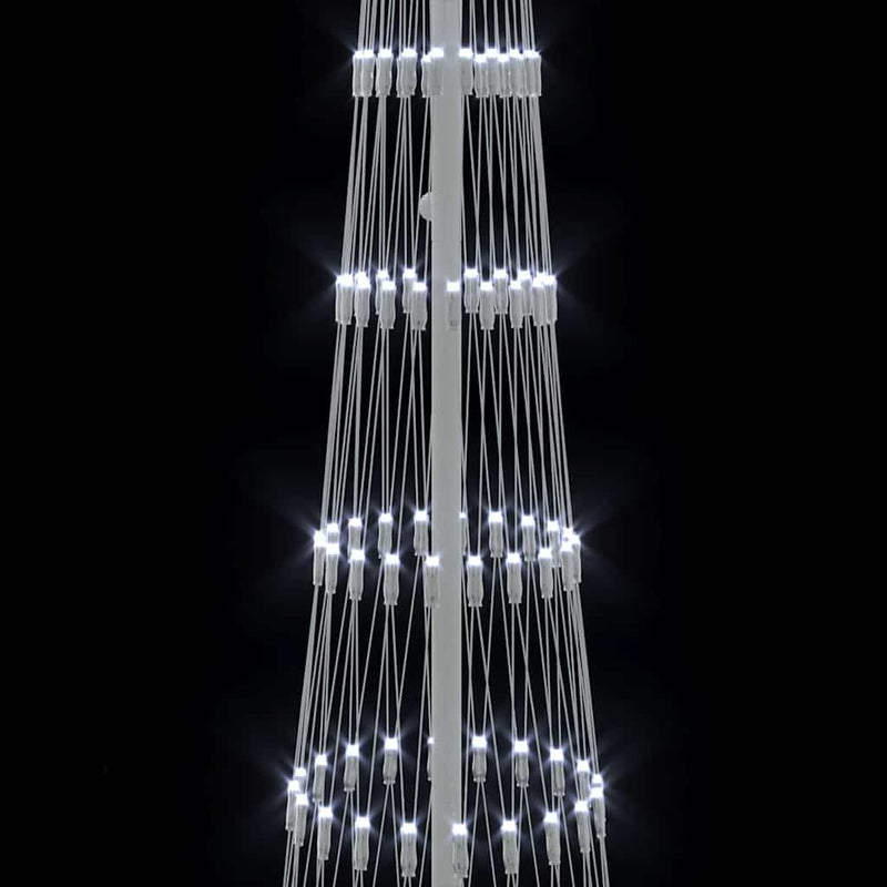 vidaXL LED Karácsonyi Fenyő Hideg fehér 70 x 70 x 250 cm Fém