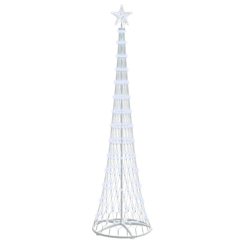 vidaXL LED Karácsonyi Fenyő Hideg fehér 70 x 70 x 250 cm Fém