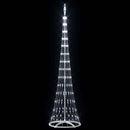 vidaXL LED Karácsonyi Fenyő Hideg fehér 70 x 70 x 250 cm Fém